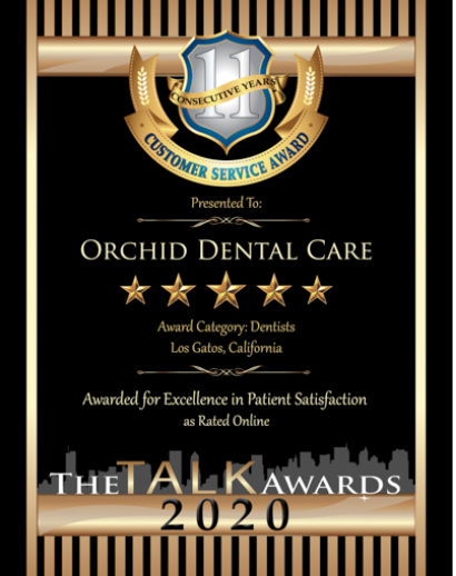 Customer service award for Orchid Dental Care